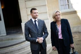 PM Meets Jordan Bardella and Marine Le Pen - Paris