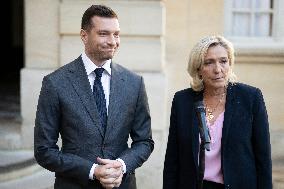 PM Meets Jordan Bardella and Marine Le Pen - Paris