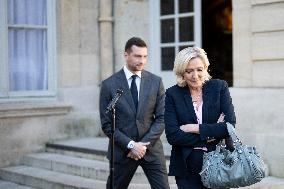 PM Meets Jordan Bardella and Marine Le Pen - Paris
