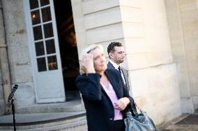 PM Meets Jordan Bardella and Marine Le Pen - Paris