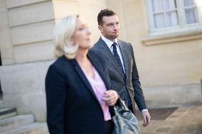 PM Meets Jordan Bardella and Marine Le Pen - Paris