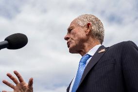 Peter Navarro Speaks to Reporters Outside the White House
