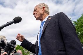 Peter Navarro Speaks to Reporters Outside the White House