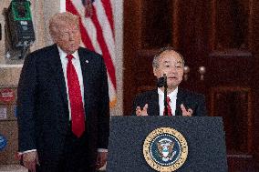 U.S. President Donald Trump Gives Remarks on Investing in America