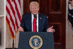 U.S. President Donald Trump Gives Remarks on Investing in America