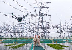 World First AC/DC Combined UHV Transmission Line at Taizhou Station in Taizhou
