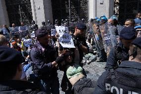Extinction Rebellion Activists At Ministry of Justice - Rome