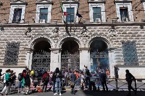 Extinction Rebellion Activists At Ministry of Justice - Rome