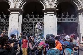 Extinction Rebellion Activists At Ministry of Justice - Rome