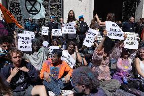 Extinction Rebellion Activists At Ministry of Justice - Rome