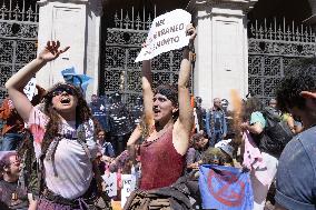 Extinction Rebellion Activists At Ministry of Justice - Rome