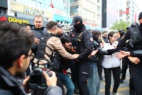 Police Arrest Demonstrators Of May Day March - Istanbul