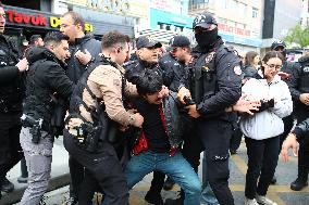 Police Arrest Demonstrators Of May Day March - Istanbul