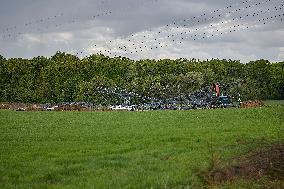 Installation of A High-Voltage Line - Essonne
