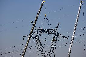 Installation of A High-Voltage Line - Essonne