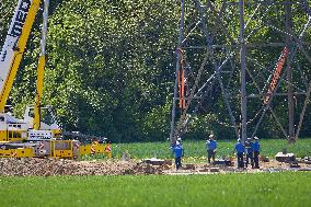 Installation of A High-Voltage Line - Essonne