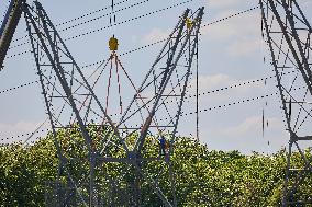 Installation of A High-Voltage Line - Essonne