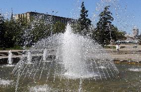 Fountains spring to life in Dnipro