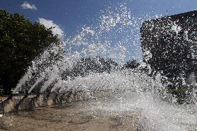 Fountains spring to life in Dnipro