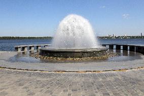 Fountains spring to life in Dnipro