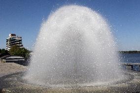 Fountains spring to life in Dnipro
