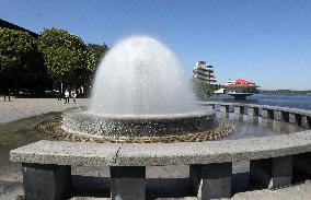 Fountains spring to life in Dnipro