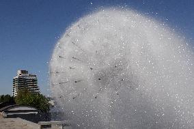 Fountains spring to life in Dnipro