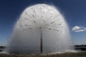 Fountains spring to life in Dnipro