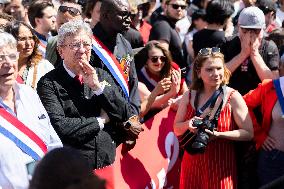 Politicians at May Day Rally - Paris