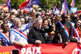 Politicians at May Day Rally - Paris