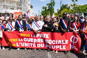 Politicians at May Day Rally - Paris