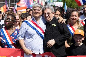 Politicians at May Day Rally - Paris
