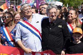 Politicians at May Day Rally - Paris