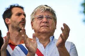Jean-Luc Melenchon speaks on May Day in Paris FA