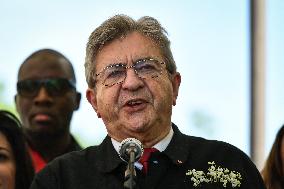 Jean-Luc Melenchon speaks on May Day in Paris FA