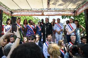 Jean-Luc Melenchon speaks on May Day in Paris FA