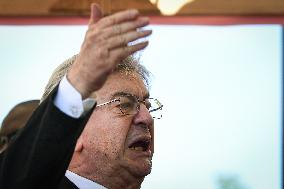 Jean-Luc Melenchon speaks on May Day in Paris FA