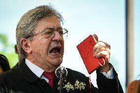 Jean-Luc Melenchon speaks on May Day in Paris FA