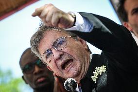 Jean-Luc Melenchon speaks on May Day in Paris FA