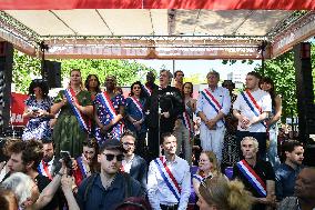 Jean-Luc Melenchon speaks on May Day in Paris FA