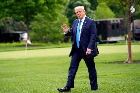 Donald Trump departs to Alabama - Washington