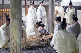 Rite at Ise Jingu shrine in central Japan