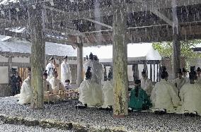 Rite at Ise Jingu shrine in central Japan