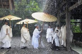 Rite at Ise Jingu shrine in central Japan