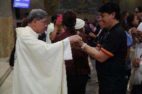 Cardinal Tagle Celebrates Mass in Centocelle - Rome