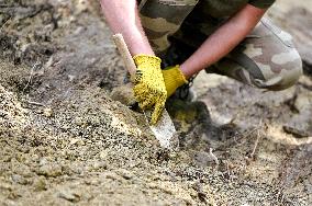 Exhumation of Soviet burials at Hill of Glory in Lviv