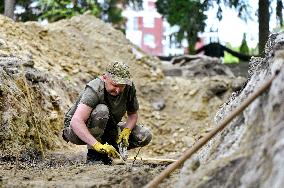 Exhumation of Soviet burials at Hill of Glory in Lviv