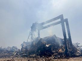 Aftermath Of Explosion In Shahid Rajaee Port - Iran
