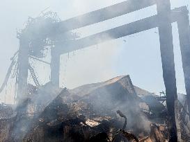 Aftermath Of Explosion In Shahid Rajaee Port - Iran
