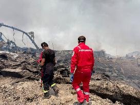 Aftermath Of Explosion In Shahid Rajaee Port - Iran